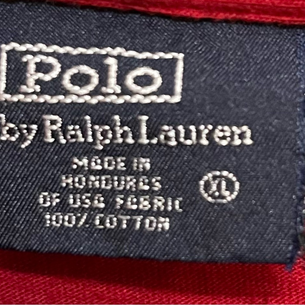 POLO RALPH LAUREN Maroon Long Sleeve Shirt Classic Pony Size XL - Picture 4 of 6
